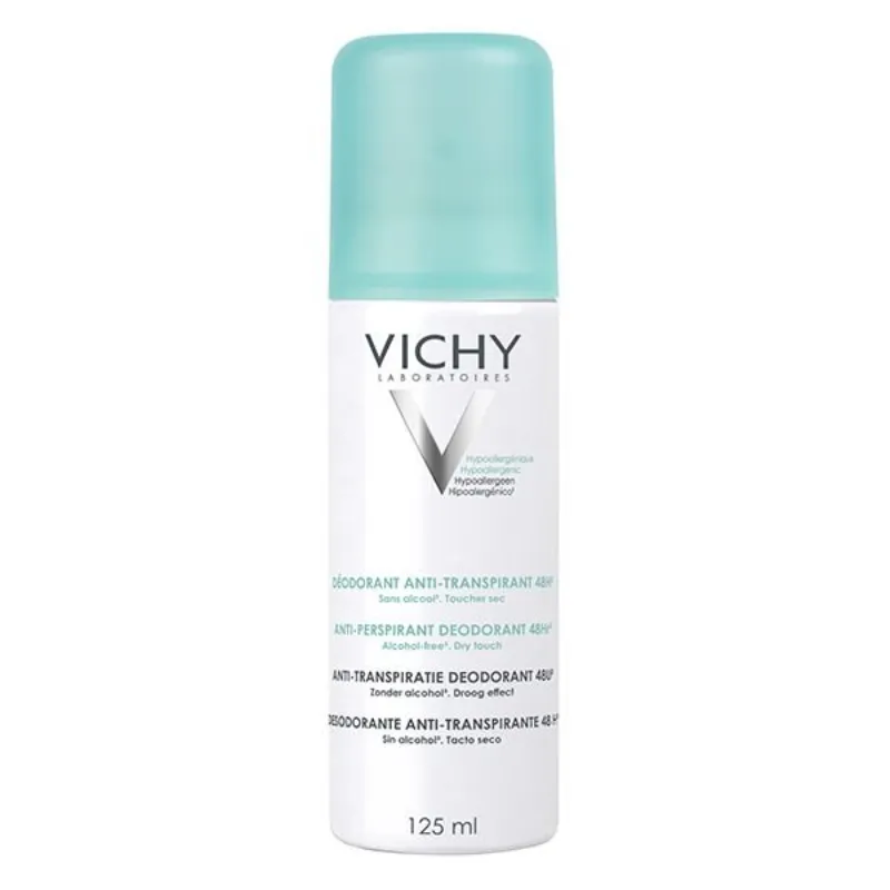 Vichy Dermo-Tolérance Déodorant Anti-Transpirant 48H Aérosol Peau Sensible | 125ml –  | Parasativa Maroc