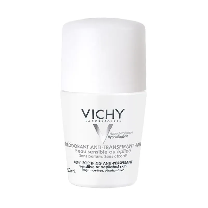 Vichy Dermo-Tolérance Déodorant Anti-Transpirant 48H Bille Peau Sensible ou Epilée | 50ml –  | Parasativa Maroc