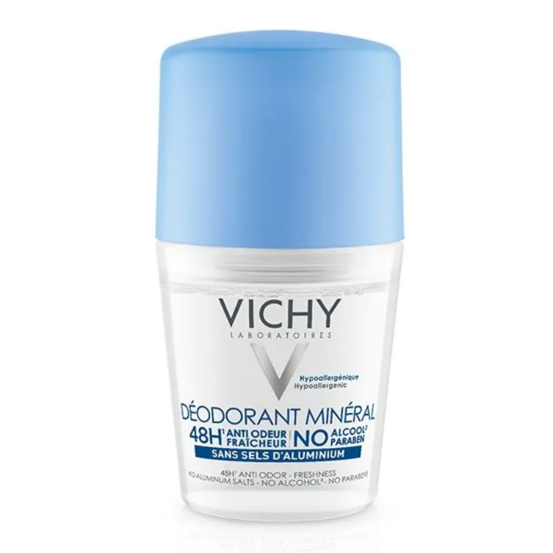 Vichy Dermo-Tolérance Déodorant Minéral 48H Bille Sans Sels d’Aluminium Peau Sensible et Réactive | 50ml –  | Parasativa Maroc