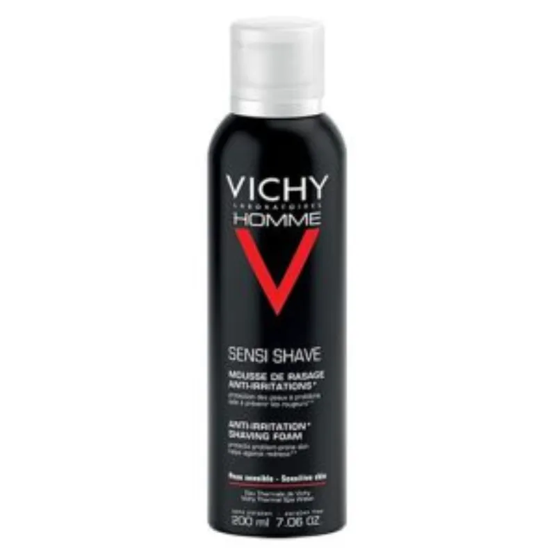 Vichy Homme Mousse à Raser Anti-Irritations Peau Sensible | 200ml –  | Parasativa Maroc