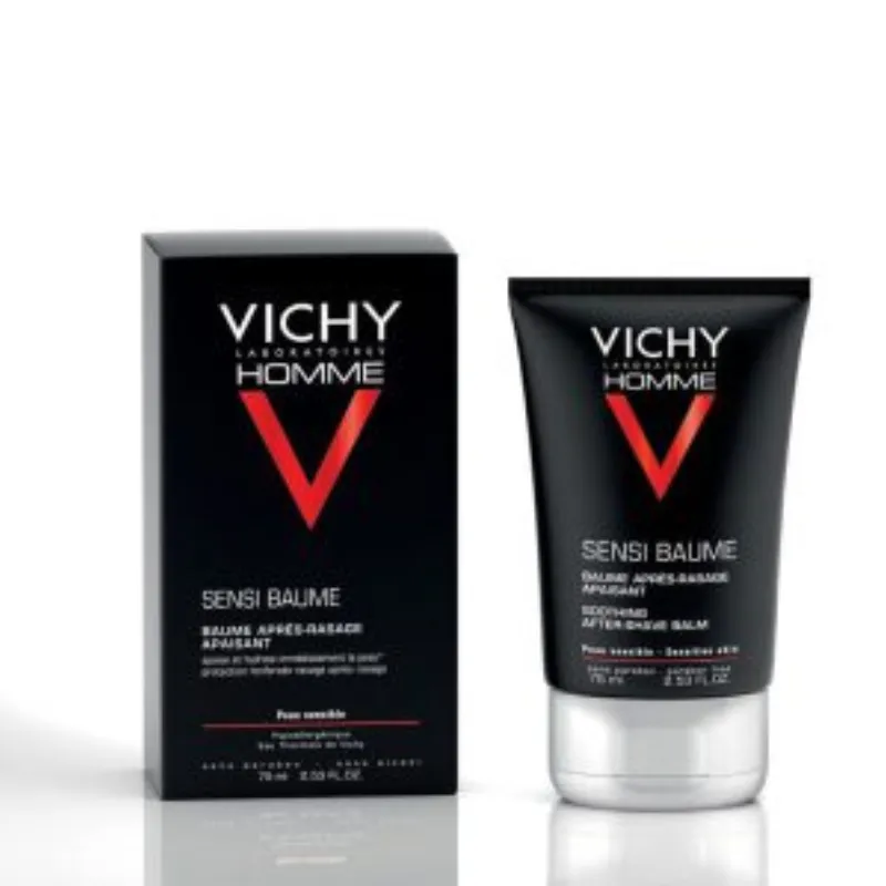 Vichy Homme Sensi-Baume Après-Rasage Fortifiant Peau Sensible | 75ml –  | Parasativa Maroc