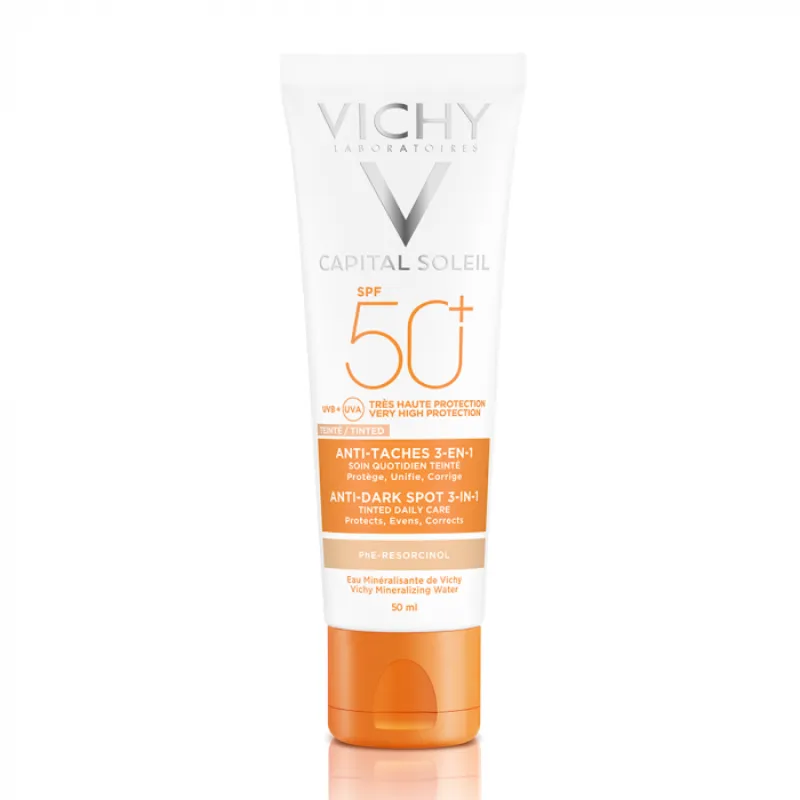 VICHY IDEAL SOLEIL CREME ANTI-TACHE 3EN1 TEINTE SPF50+ 50ML