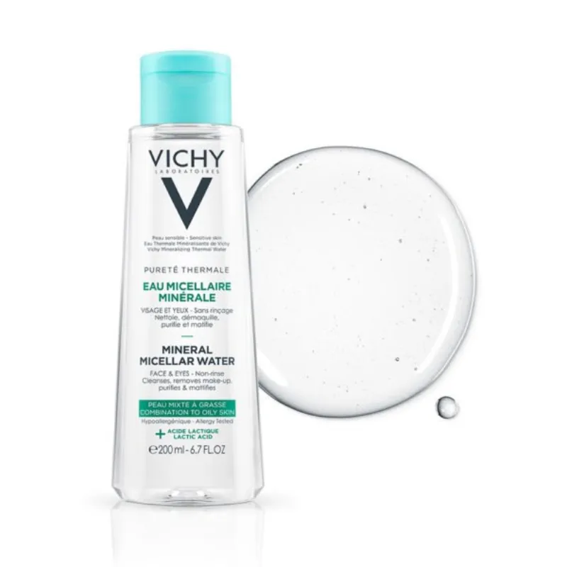 Vichy Pureté Thermale Eau Micellaire Minérale Peau Mixte à Grasse | 200ml –  | Parasativa Maroc