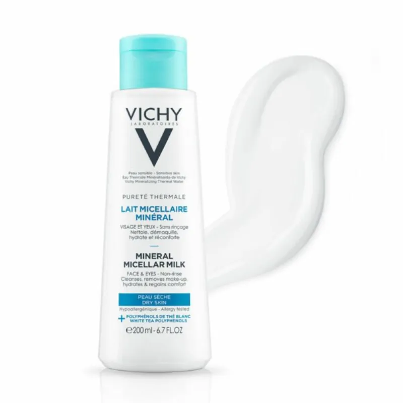 Vichy Pureté Thermale Lait Micellaire Peau Sèche à Très Sèche | 200ml –  | Parasativa Maroc