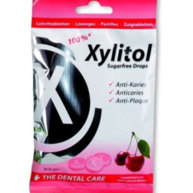 XYLITOL DROPS CHERRY SUGAR FREE 26 Pièces –  | Parasativa Maroc