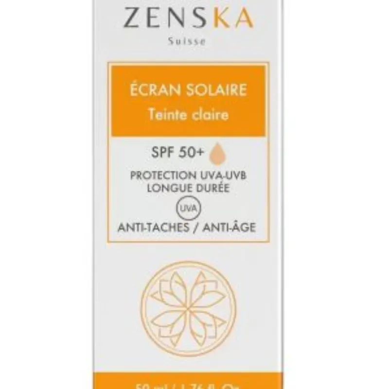 ZENSKA ÉCRAN SOLAIRE TEINTE CLAIRE – 50ml –  | Parasativa Maroc
