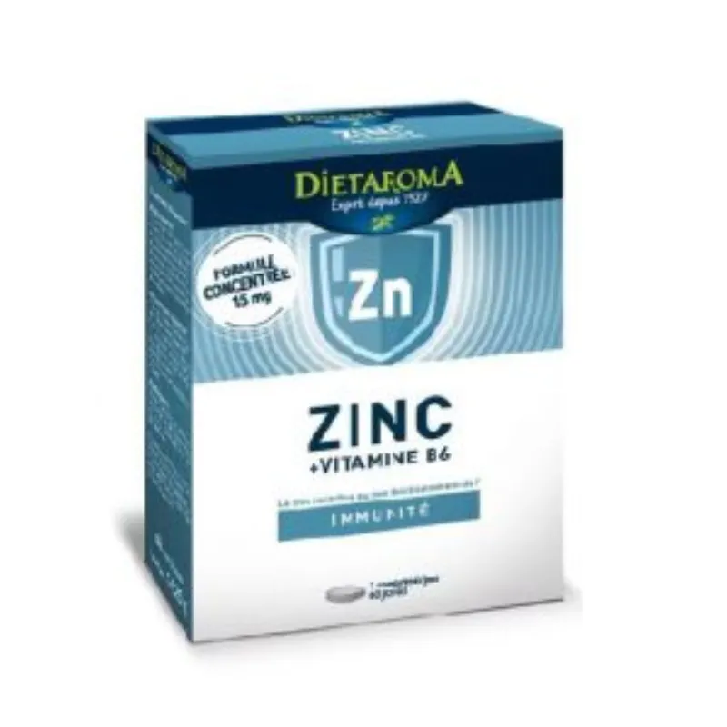 Dietaroma Zinc +Vitamine B6 60 comprimé –  | Parasativa Maroc