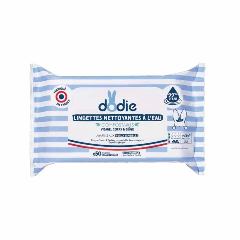 DODIE LINGETTES NETTOYANTES A L’EAU x50