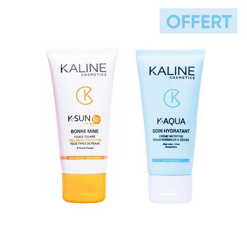 KALINE OFFRE [K-SUN BONNE MINE SPF50+] + [K-AQUA SOIN HYDRATANT]