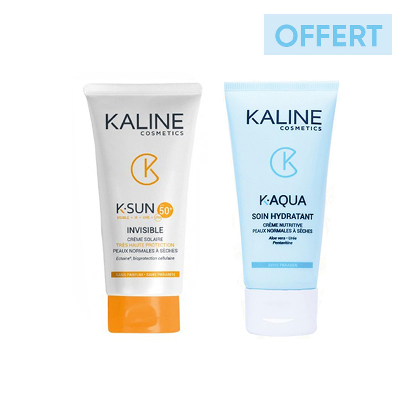 KALINE OFFRE [K-SUN ECRAN SOLAIRE INVISIBLE SPF50+] + [K-AQUA SOIN HYDRATANT]