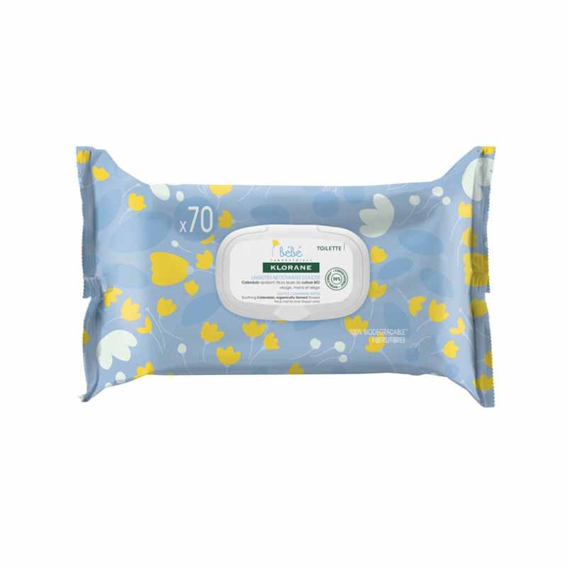 KLORANE BEBE LINGETTES 70 NETTOYANTES DOUCES