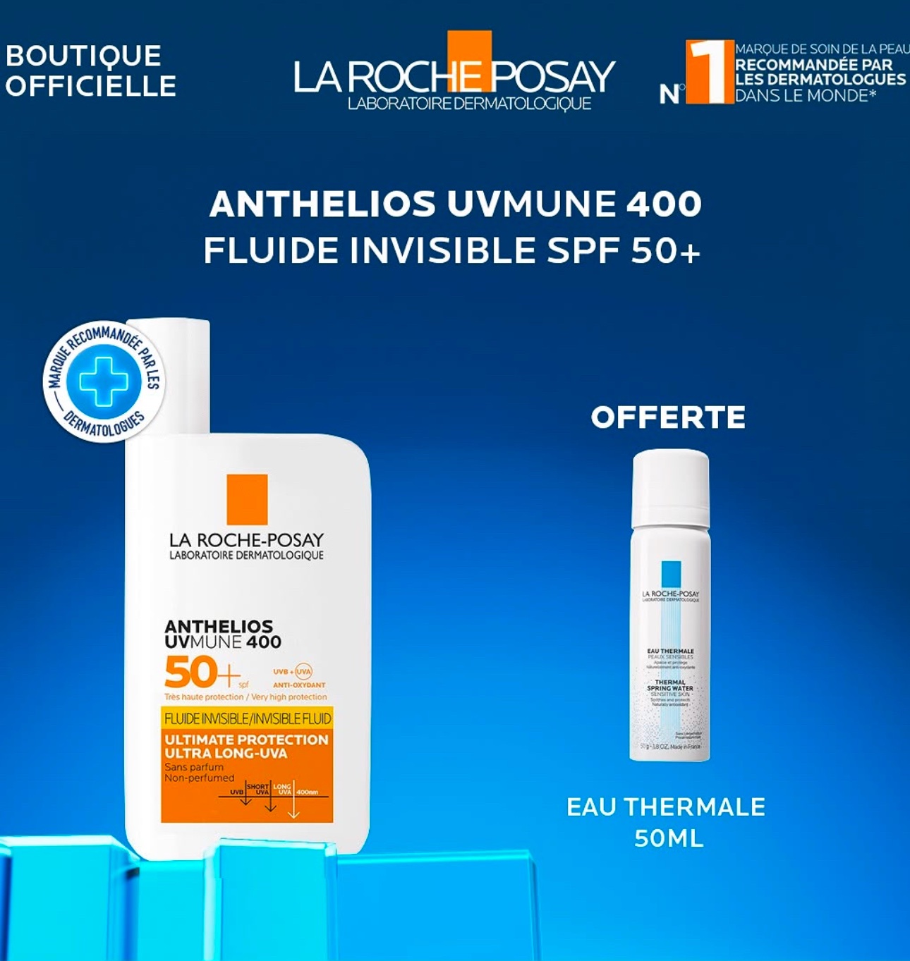 LA ROCHE POSAY ANTHELIOS FLUIDE INVISIBLE UVMUNE 400 SPF50+ 50mL