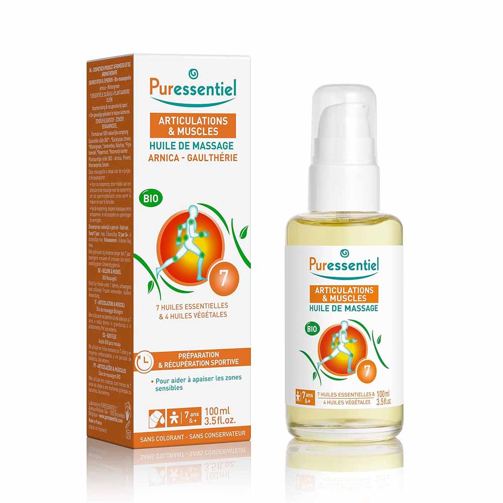 PURESSENTIEL ARTICULATION ET MUSCLES HUILE DE MASSAGE ARNICA GAULTHERIE 100ML
