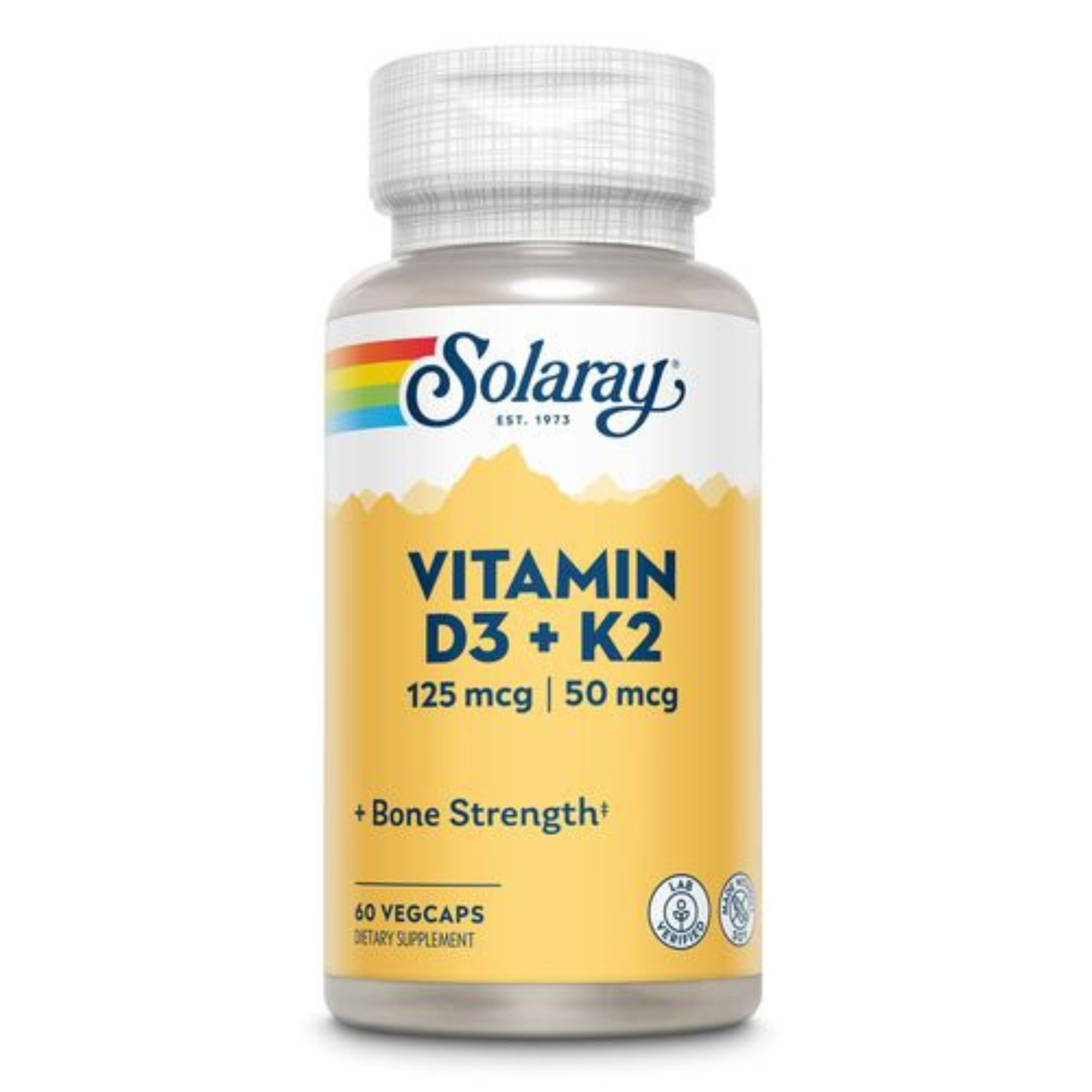 SOLARAY VITAMIN D3 K2 60 VEGCAPS